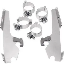 Memphis Shades Polished Trigger Lock Mount Batwing Fats Slims FXSB FXDWG FXDF Free Shipping