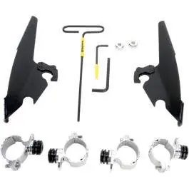 Memphis Shades MEB2008 Black Trigger-Lock Mount Batwing Fairing Harley 1200C Budget