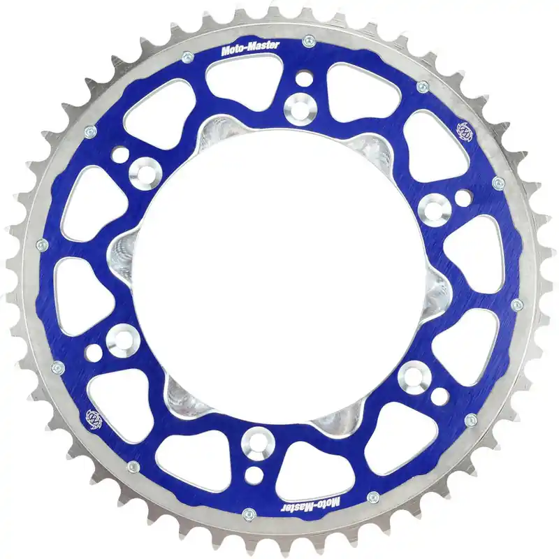 Moto-Master - 620093448 - Fusion Series Dual Ring Rear Sprocket - 48 Tooth - Blue - Yamaha Fresh Stock
