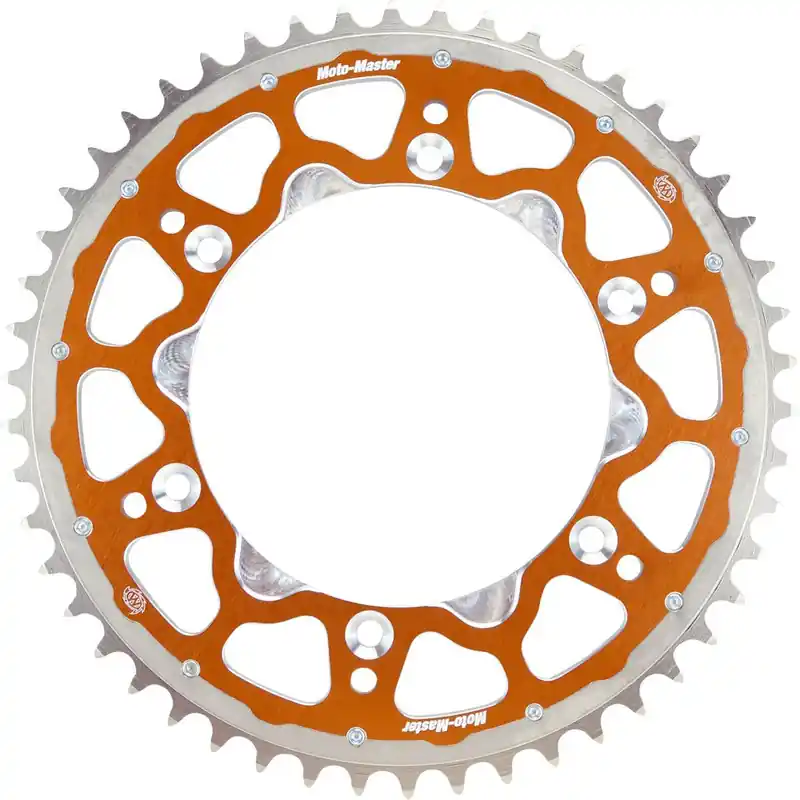 Big Sale Moto-Master - 620083546 - Fusion Series Dual Ring Rear Sprocket - 46 Tooth - Orange - Gas Gas/Husqvarna/KTM