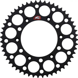 Renthal - 224U-520-52GPBK - Rear Sprocket - Aluminum - 52 Tooth - Black Professional Grade