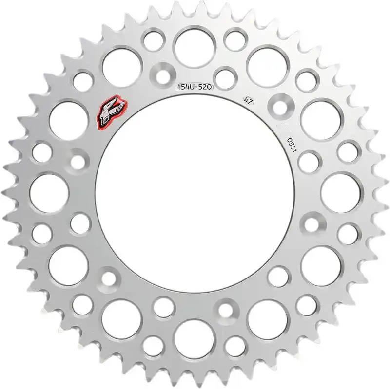 Renthal - 154U-520-47GRSI - Rear Sprocket - Aluminum - 47 Tooth - Silver - Honda Best Seller