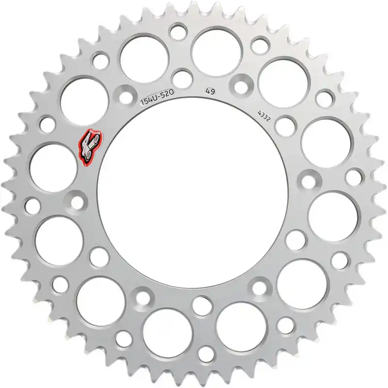 Budget Renthal - 154U-520-49GRSI - Rear Sprocket - Aluminum - 49 Tooth - Silver - Honda