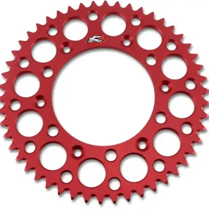 Renthal - 154U-520-49GRRD - Rear Sprocket - Aluminum - 49 Tooth - Red - Honda Authentic