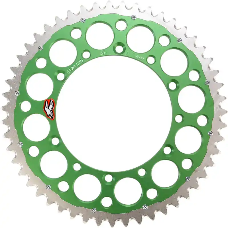 Brand New Renthal - 1120-520-51GPGN - Twinring™ Rear Sprocket - 51 Tooth - Green - Kawasaki/Suzuki