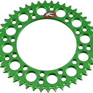 Free Shipping Renthal - 408U-420-46GEGN - Rear Sprocket - Aluminum - 46 Tooth - Green - Kawasaki/Suzuki