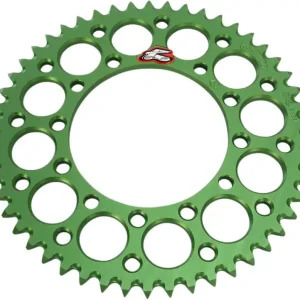 Renthal - 191U-420-50GEGN - Rear Sprocket - Aluminum - 50 Tooth - Green - Kawasaki Premium