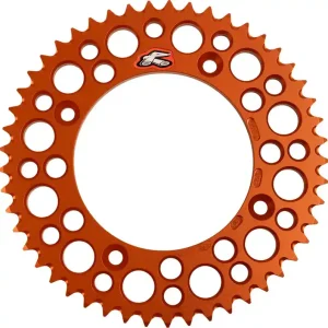 Renthal - 441U-428-49GPOR - Rear Sprocket - Aluminum - 49 Tooth - Orange - Gas Gas/Husqvarna/KTM Crafted