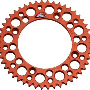 Renthal - 441U-428-48GPOR - Rear Sprocket - Aluminum - 48 Tooth - Orange - Gas Gas/Husqvarna/KTM Instant Buy