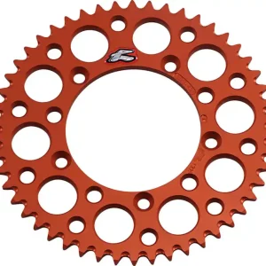 Renthal - 192U-420-50GPOR - Rear Sprocket - Aluminum - 50 Tooth - Orange - Gas Gas/Husqvarna/KTM Final Sale