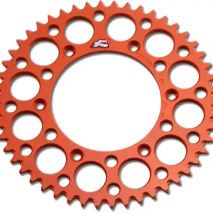 Renthal - 224U-520-50GPOR - Rear Sprocket - Aluminum - 50 Tooth - Orange Free Shipping