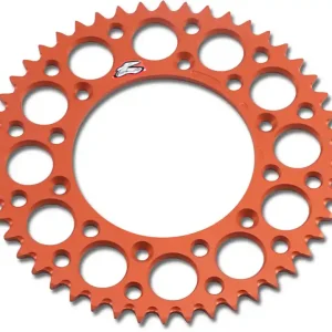 Renthal - 224U-520-48GPOR - Rear Sprocket - Aluminum - 48 Tooth - Orange Popular