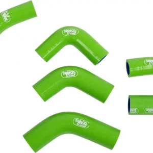 Crafted Samco Sport - KAW-103-GN - Race Fit Radiator Hose Kit - Green - Kawasaki