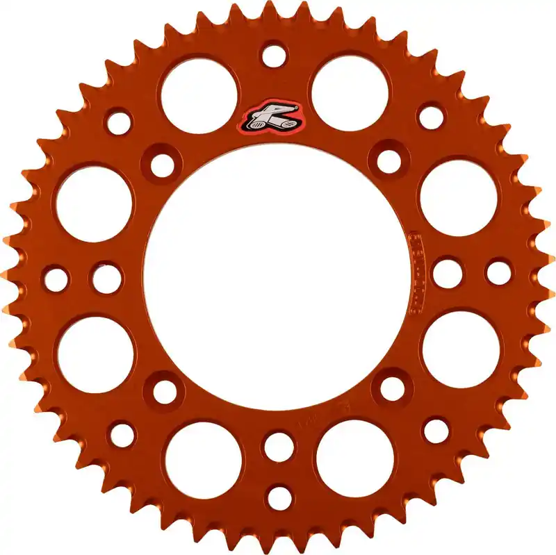 Modern Renthal - 518U-420-49GPOR - Rear Sprocket - Aluminum - 49 Tooth - Orange - KTM