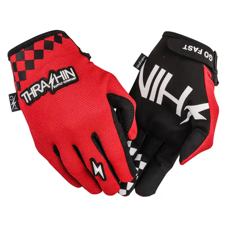 Thrashin Supply Co. - Red Go Fast Stealth Gloves Genuine