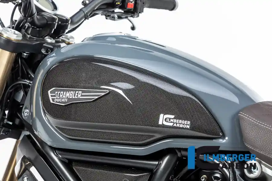 Cheap Carbon Fiber Tank Side Panel by Ilmberger Carbon Ducati / Scrambler 1100 Sport / 2019