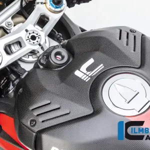 Luxury Carbon Fiber Upper Tank Cover by Ilmberger Carbon  Ducati / Panigale V4 / 2019