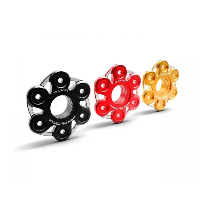 6 Hole Bi-color Rear Sprocket Carrier Flange Cover by DBK Special Parts Ducati / Streetfighter V4S / 2024 Reduced Price