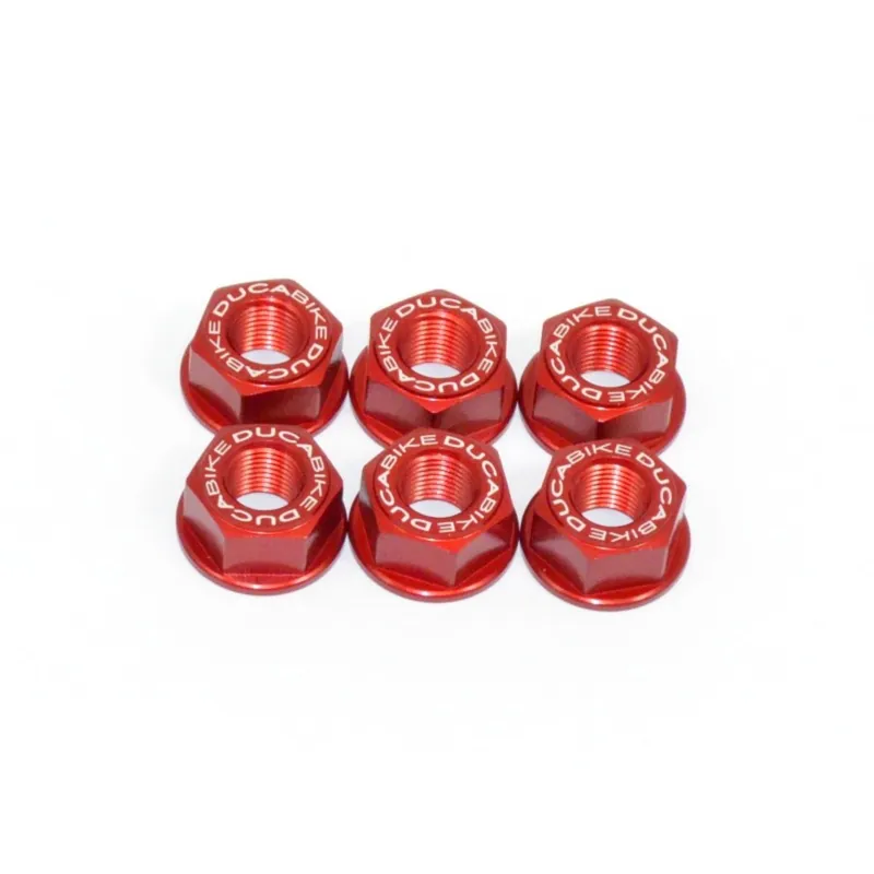 6 Piece Rear Sprocket Carrier Flange Nut Set by DBK Special Parts Ducati / Supersport / 2024 Trusted Brand